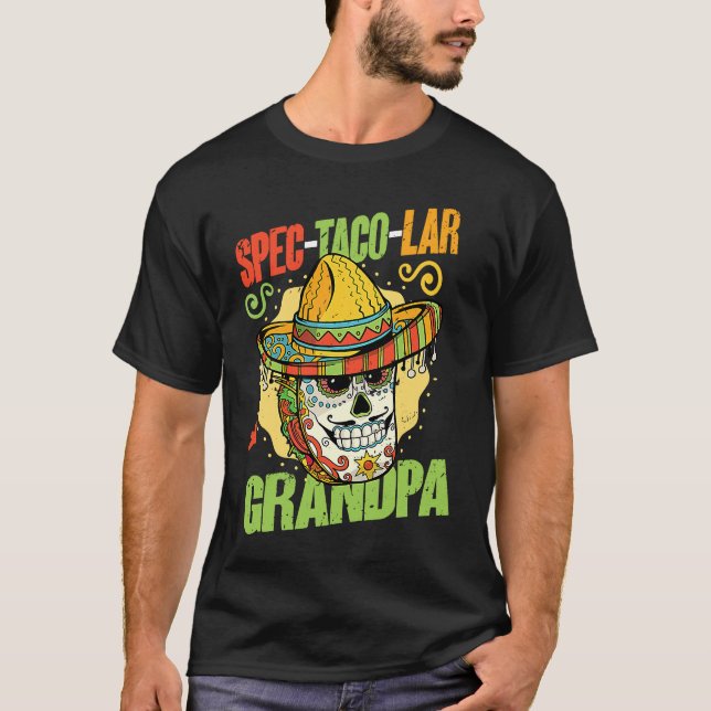 Spec taco lar Grandpa   Mexican Cinco De Mayo T Shirt (Framsida)