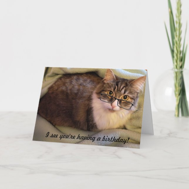 "Spec-tacular" Birthday Card Kort (Framsida)