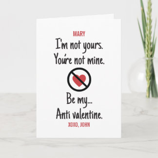 SPECIAL Använd mig som din Anti-valentin Inga käns Kort