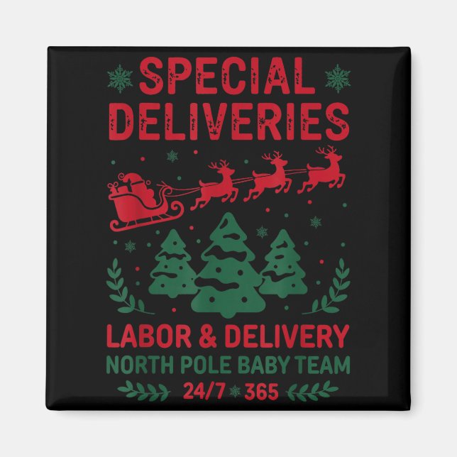 Special Deliveries Labor And Delivery Baby Nurse C Magnet (Framsidan)