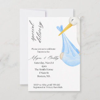 Special Delivery Boy Inbjudningar