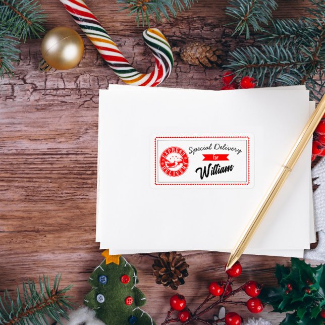 Special delivery from santa Christmas gift  Adressetikett (Skapare uppladdad)