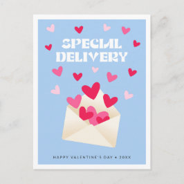 Special delivery Hearts Envelope Valentine's Day Vykort