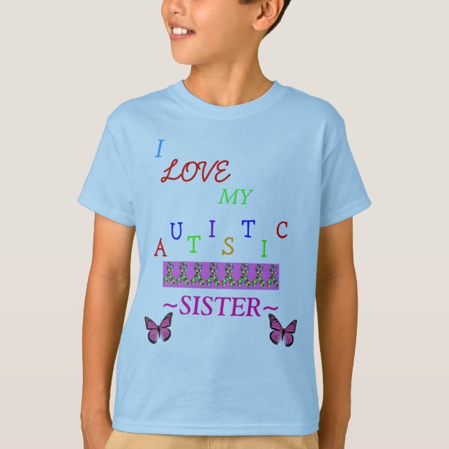 *Special*Designed ≈broder Autistic Love~Sister Tröja (Framsida)