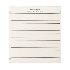 Special Dots Teacher Lined Paper From The Desk Of  Anteckningsblock