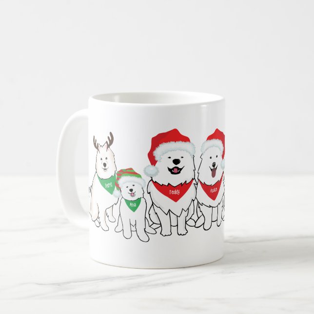 Special edition design featuring Aslan the samoyed Kaffemugg (Framsida vänster)