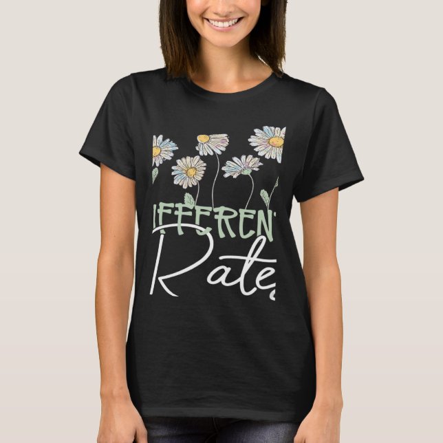 Special Education Teacher We All Grow at Different T Shirt (Framsida)