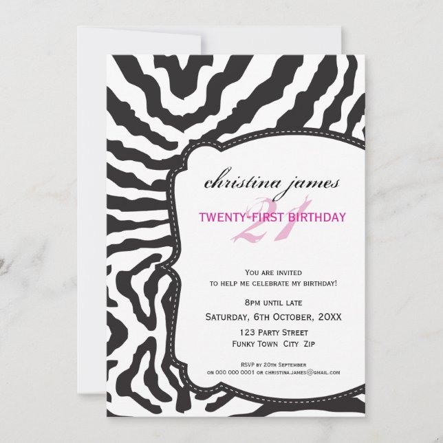 SPECIAL EVENT INBJUDAN :: superb zebra 6P (Framsida)