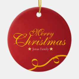 Special Family Christmas Circle Hanging Tag Julgransprydnad Keramik