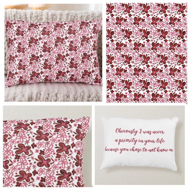 Special Floral Pattern with text Prydnadskudde (Skapare uppladdad)