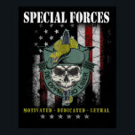 Special Forces Group Airborne Veteran Sfg Skull Sn Poster<br><div class="desc">Special Forces Group Airborne Veteran Sfg Skull Snake Retro</div>