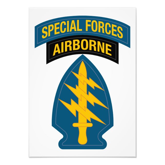 Special Forces insignia Airborne Tab Fototryck (Framsidan)