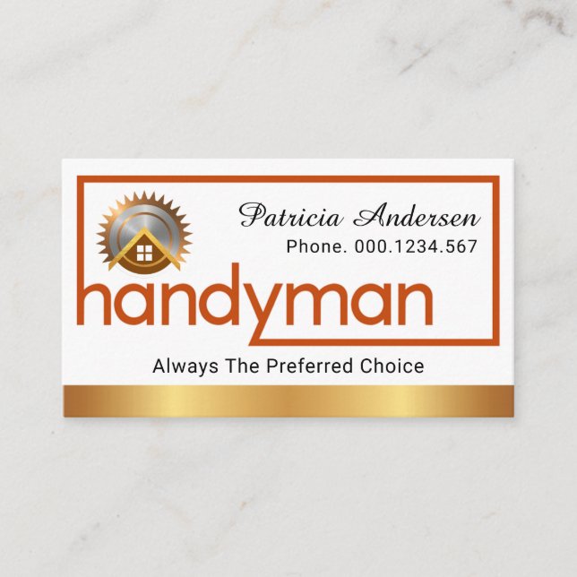 Special Handyman Ram Home Reparationer Visitkort (Framsida)