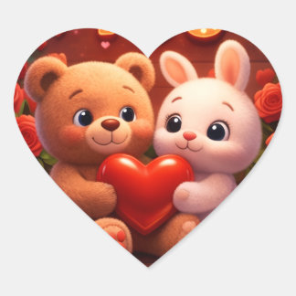 special hjärtformat klistermärke