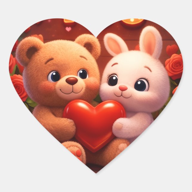 special hjärtformat klistermärke (Framsida)