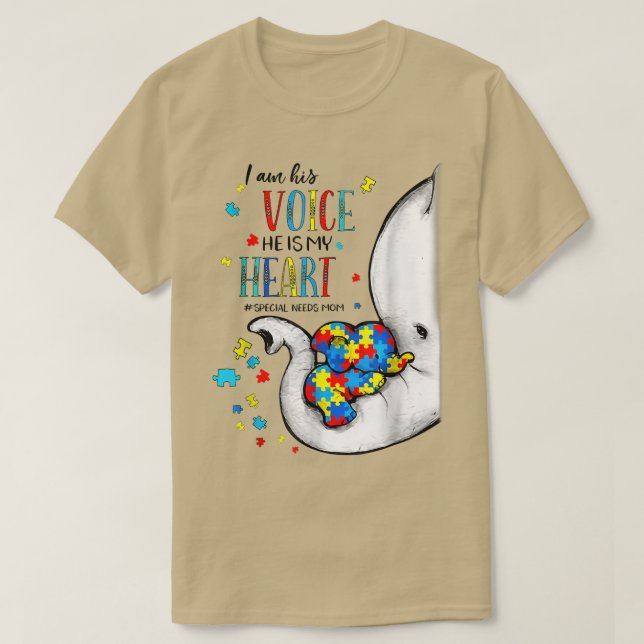 Special Needs Mom Elephant Autism Down Syndrome CP T Shirt (Design framsida)