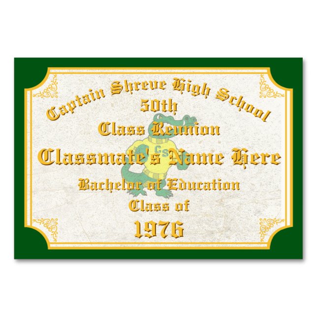 Special Order, Class of 1976 50th Certificate, Bordsnummer (Framsidan)
