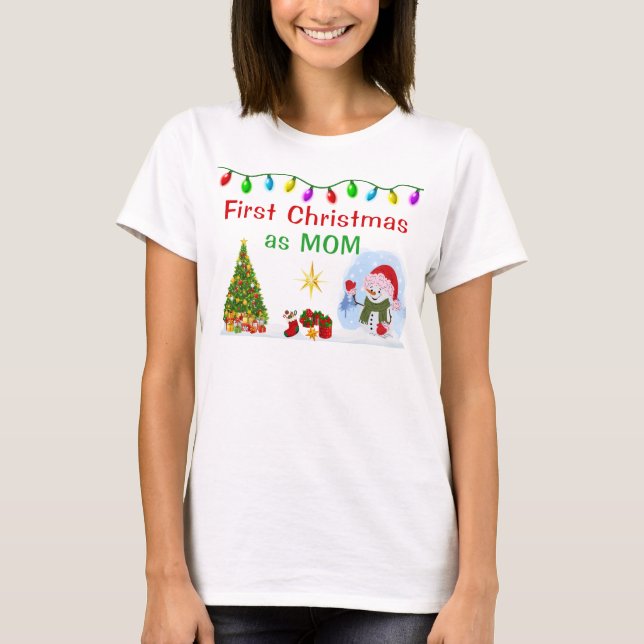 Special Order, First Christmas as Mom Shirt T (Framsida)