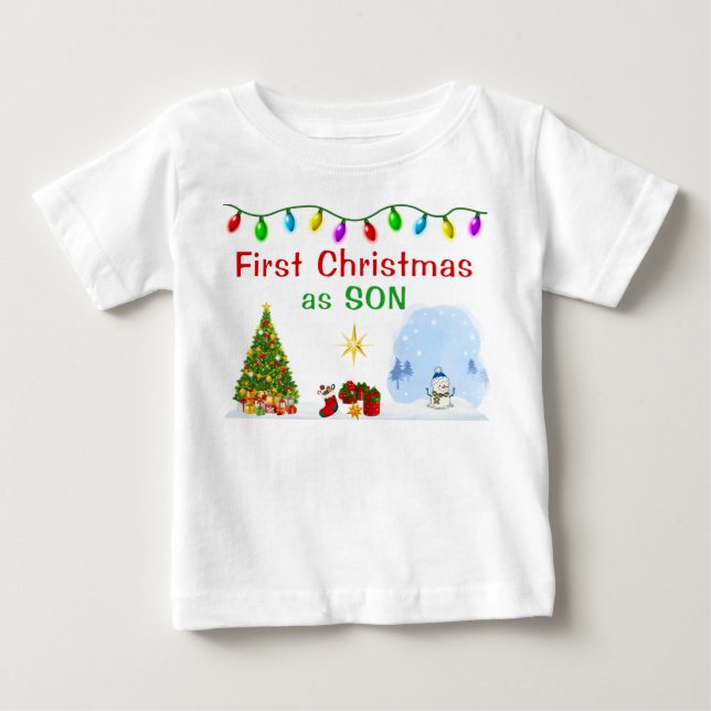 Special Order First Christmas as Son Shirt T Shirt (Framsida)