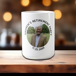 Special Photo Elegant Retirement Party Kaffemugg