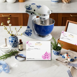 Special Recipe Chinoiserie Pink Card OSA Kort