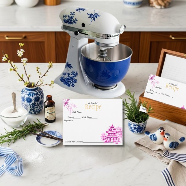 Special Recipe Chinoiserie Pink Card OSA Kort (Special Recipe Chinoiserie Pink Card)