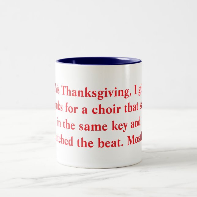 Special thanksgiving mug for organists Två-Tonad mugg (Center)