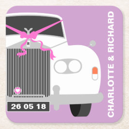 SPECIAL VIT BRUD BIL LIMO DATUM UNDERLÄGG PAPPER KVADRAT