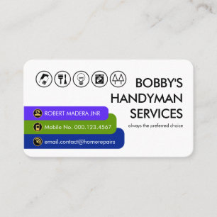 Speciala Handyman-flikar Hemreparationer Visitkort