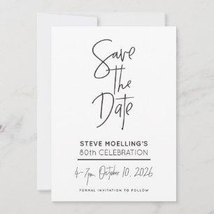 SPECIALBESTÄLLNING Steves 80-årsdag Spara Datumet