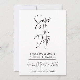 SPECIALBESTÄLLNING Steves 80-årsdag Spara Datumet