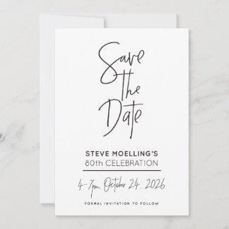SPECIALBESTÄLLNING Steves 80-årsdag Spara Datumet