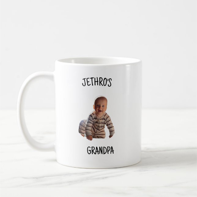 Specialdesignad babybildsmugg för farfar & farmor/ kaffemugg (Vänster)