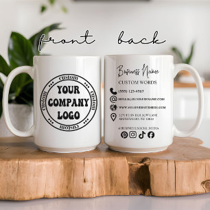 Specialdesignad firmamugg med logotyp för anställd kaffemugg