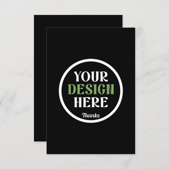 specialdesignad, unik, snygg & minimalistisk hersh tilläggskort (Fram/baksida)