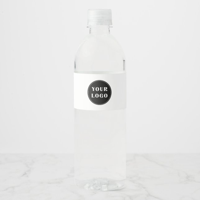 specialdesignad, unik, snygg och minimalistisk vattenflaska etikett (Framsida)