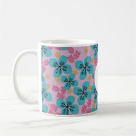 specialdesignade mödrars blommiga eleganta rosa mo kaffemugg