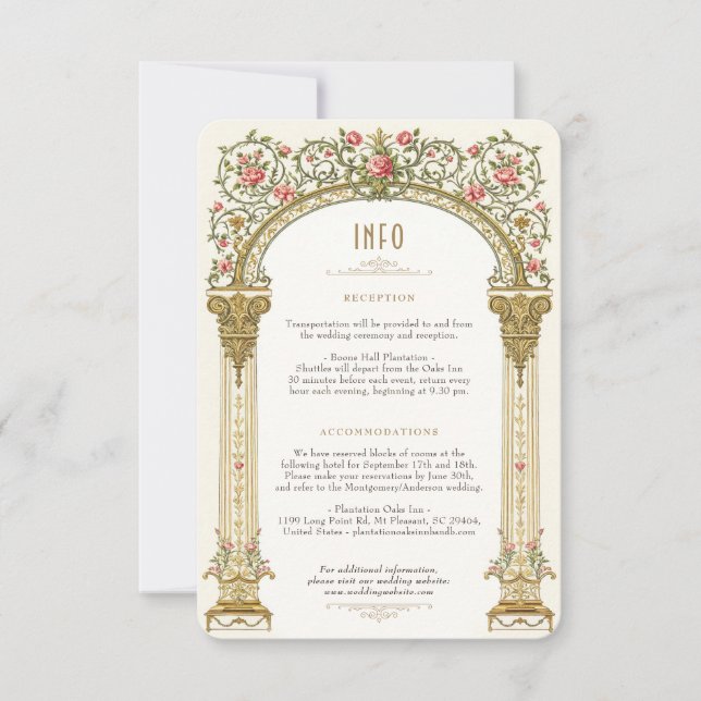 Specialförmån för Victorian Royal Bröllop Inbjudningar (Framsida)