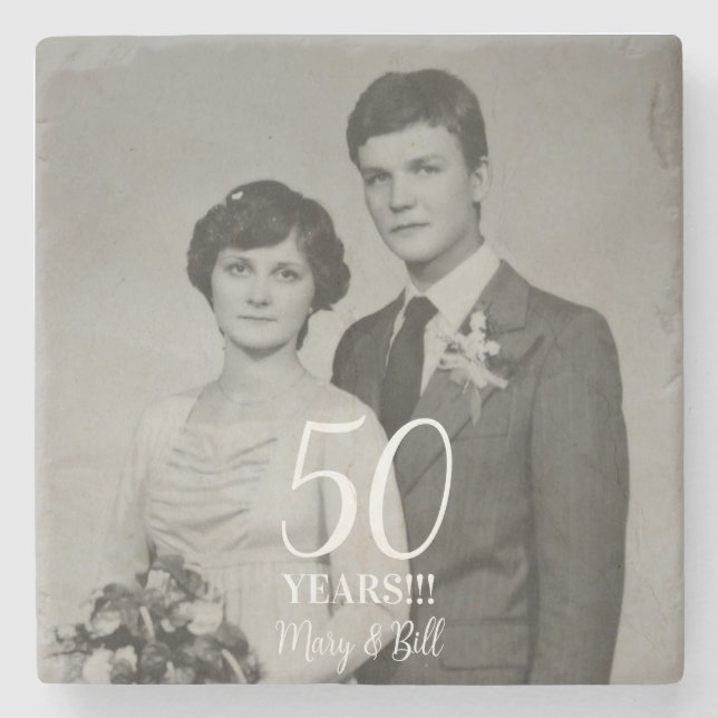 specialfotografering för bröllopsjubileum modern stenunderlägg (Framsidan)