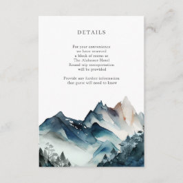 Specialhölje för blå vattenfärg, Rustic Mountains Tilläggskort