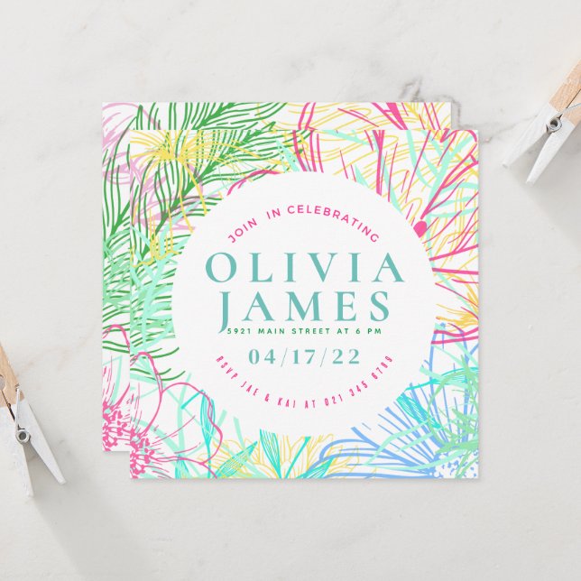 Specialinbjudan till Blommigten Preppy (Fram/Back In Situ)