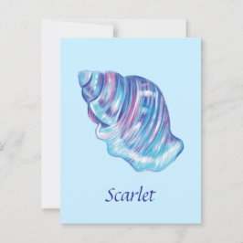 Specialiserad illustration av havssäsongsskalan fö vykort