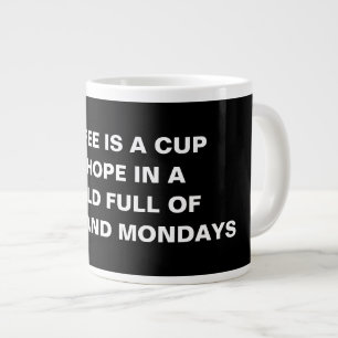 Specialiserad minimalistisk rolig kaffecitat-mugg jumbo mugg