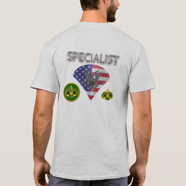 Specialist för den tredje beväpnade kavalleriregim t shirt (Baksida)