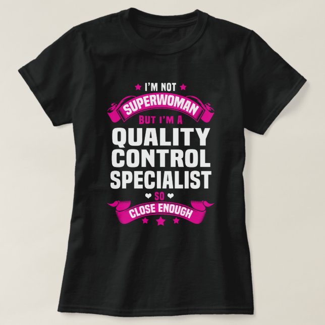 Specialist för kvalitetskontroll t shirt (Design framsida)
