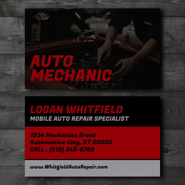 Specialist för mobil bilreparation Anpassad företa Visitkort (Skapare uppladdad)