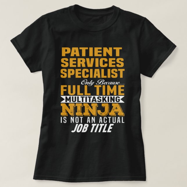 Specialist för patienttjänster t shirt (Design framsida)