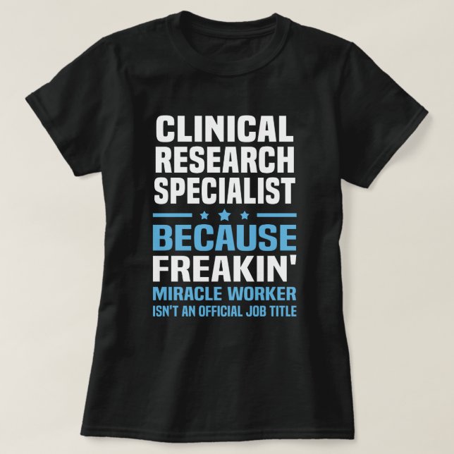 Specialist inom klinisk forskning t shirt (Design framsida)