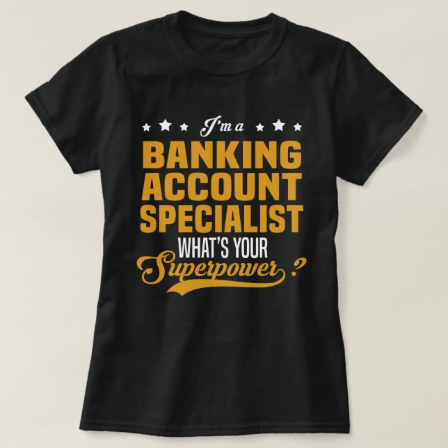 Specialist på bankkonto t shirt (Design framsida)