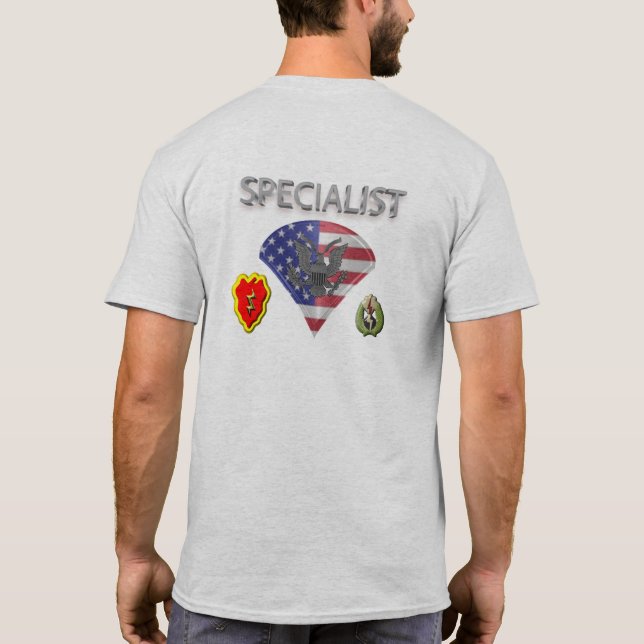 Specialist vid 25:e infanteridivisionen t shirt (Baksida)